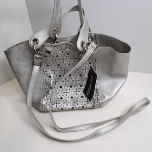 Steve Madden Women's Silver Transparent Crossbody Bag